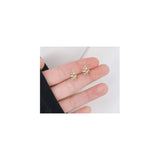 Aretes de acero inoxidable a presión para mujer 8 pares