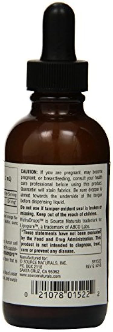 SOURCE NATURALS Quercetina Nutradrops, 2 onzas líquidas