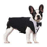 DISFRAZ estilo esmoquin Dog Tuxedo Dog Suit and Bandana Set, Dogs Tuxedo Wedding Party Suit, Dog Prince Wedding Bow Tie Shirt Formal Dog Weeding Attire for Large and Medium Dogs Golden Retriever Samo Bulldogs