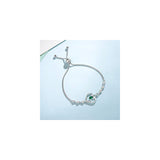 Pulseras de piedra natal para mujer plata de ley auténtica