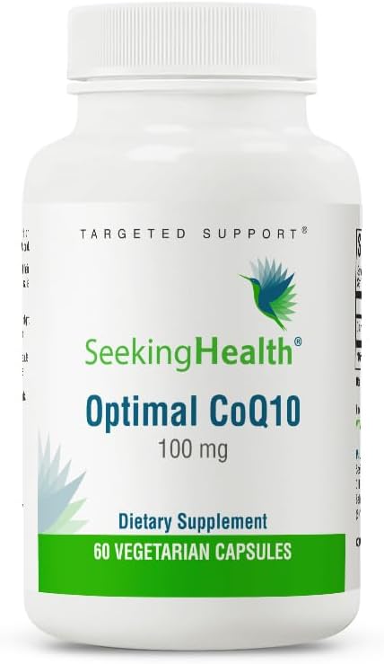 Suplemento CoQ10 Óptimo Seeking Health 100 mg, antioxidante (60)