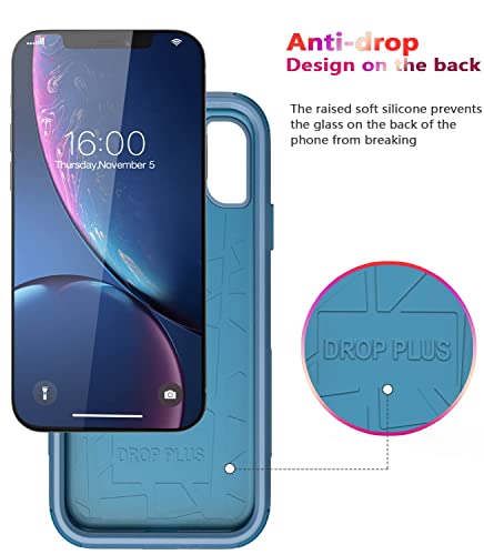 Diverbox for iPhone Xr Case [Shockproof] [Dropproof] [Dust-Proof],Heavy Duty Protection Phone Case Cover for Apple iPhone XR (Blue)
