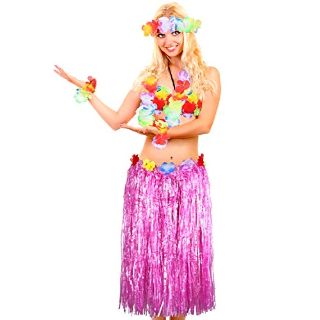 Disfraces Juego de 8 piezas de falda hawaiana
