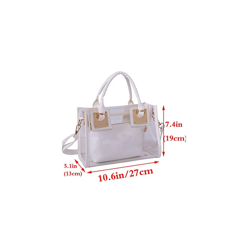 Bolsos de mano transparente para mujer 2 unidades con asa