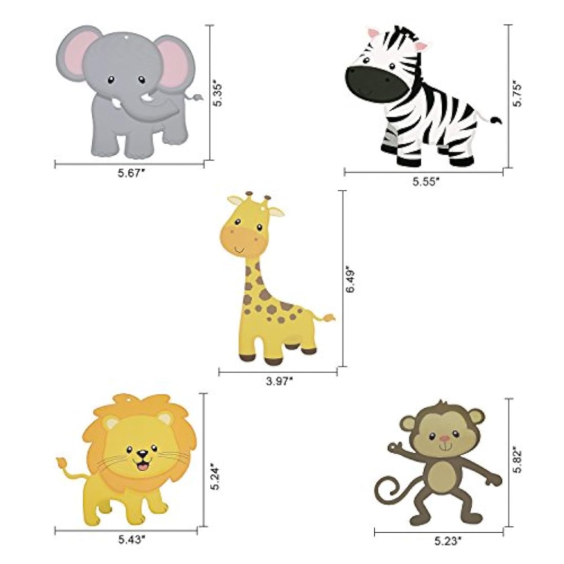 Kit decorativo temática de animales 30 piezas. Marca Pyle