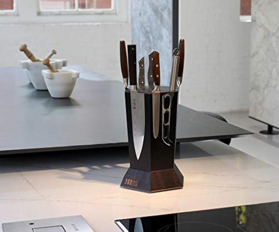 360 Knife Block Bloque de cuchillos universal,