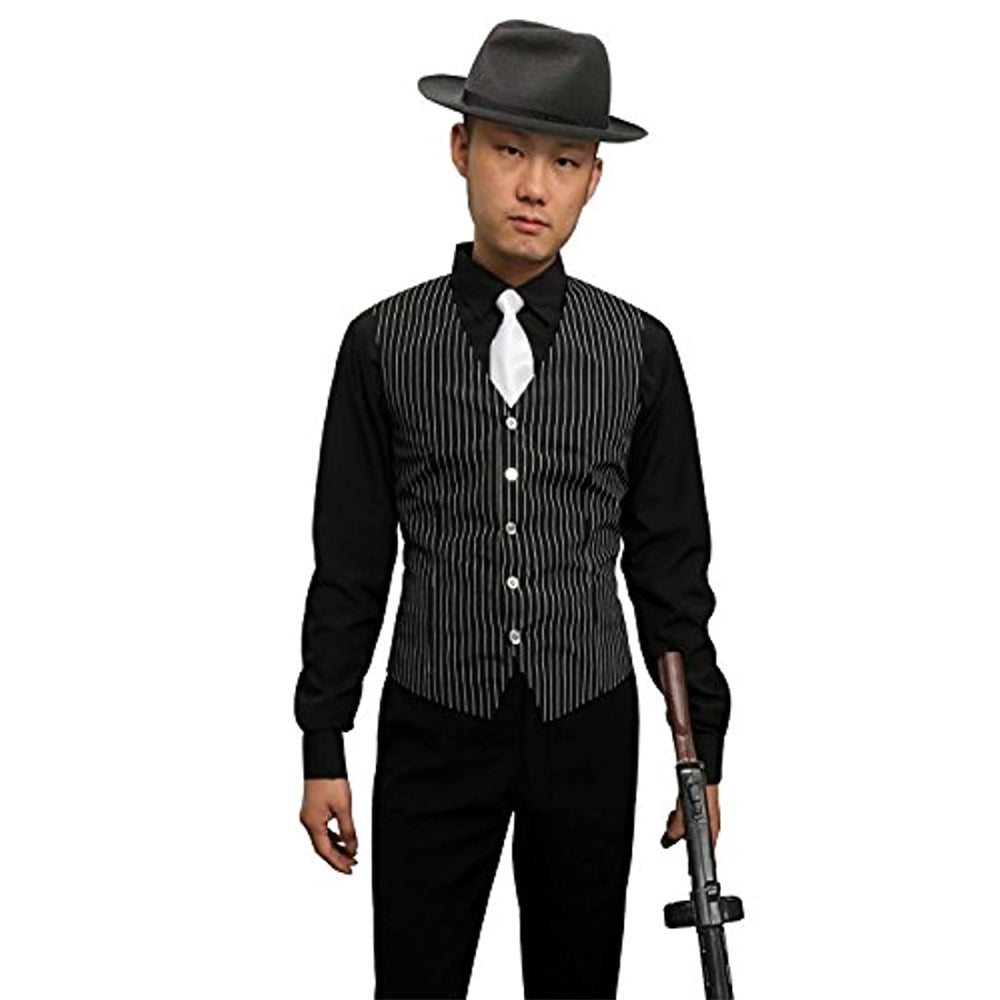 Disfraces disfraz de gángster, chaleco y corbata de los años