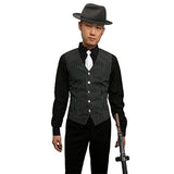 Disfraces disfraz de gángster, chaleco y corbata de los años