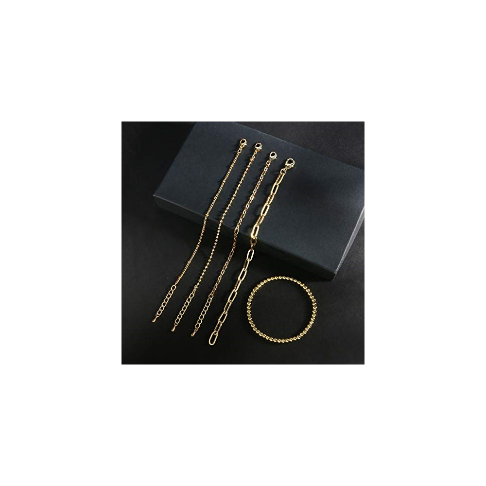 Pulseras Juego de pulseras de oro para mujeres y niñas