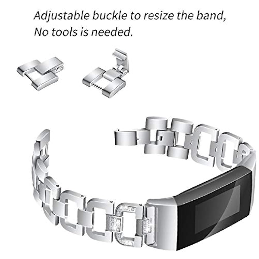 Taolla - Pulsera de repuesto para Fitbit Charge 3 de acero