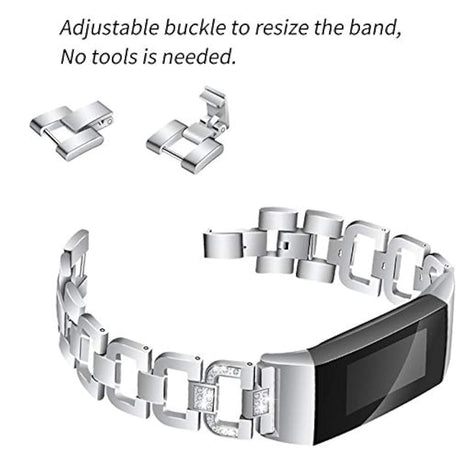 Taolla - Pulsera de repuesto para Fitbit Charge 3 de acero