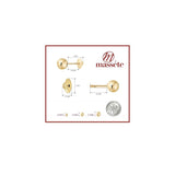Aretes de diseño de bola con cierre de rosca para mujeres