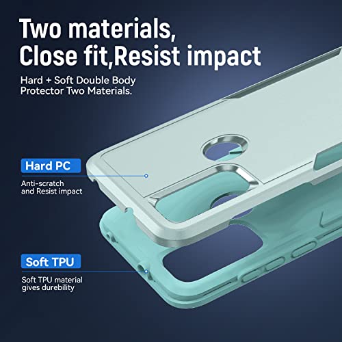 Warsia for Moto G Pure Phone Case, Moto G Pure Case with Screen Protector,[Military Grade Drop Tested] Heavy-Duty Tough Rugged Shockproof Protective Case for Motorola G Pure, Green