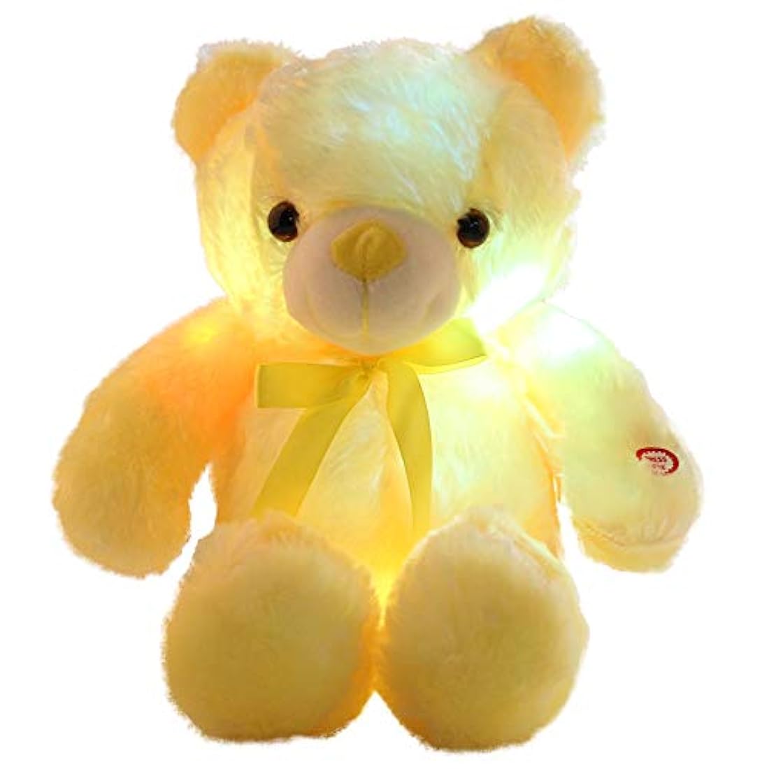 Peluche diseño de Oso con luces LED, Amarillo, 17.7in, Sofi