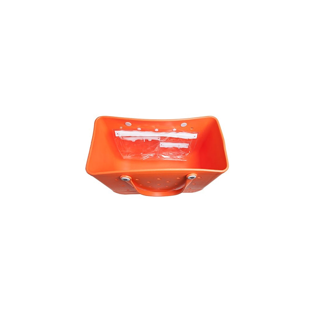 Bolsa de mano extra grande impermeable y lavable anaranjado