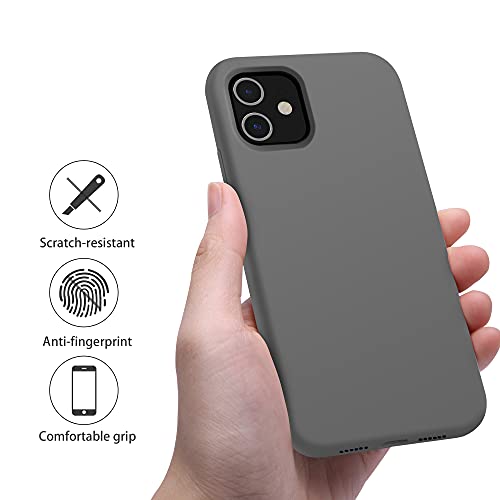 OTOFLY Funda para iPhone 11, ultra delgada, de gel de silicona líquida con protección completa antiarañazos, a prueba de golpes, compatible con iPhone 11 (gris espacial)