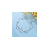 Pulseras para mujer de plata de ley 925 con forma de cruz