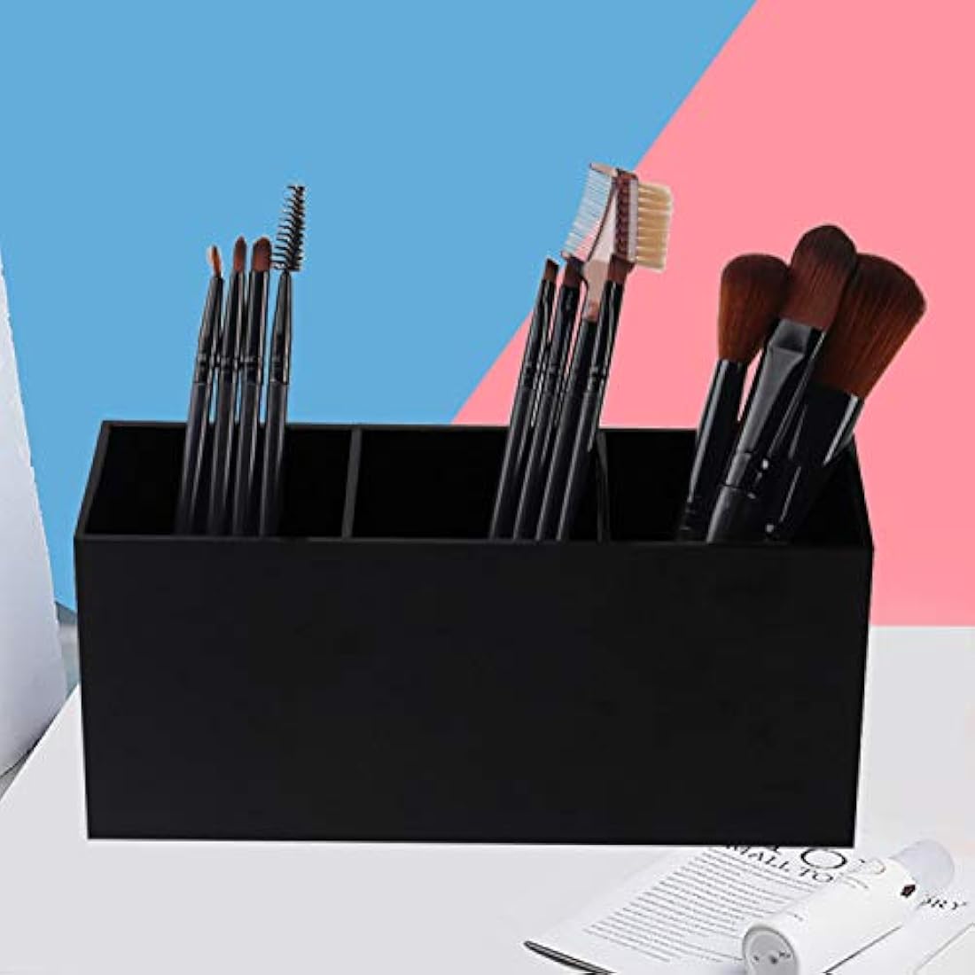Organizador para maquillaje ranuras para cosméticos acrílico
