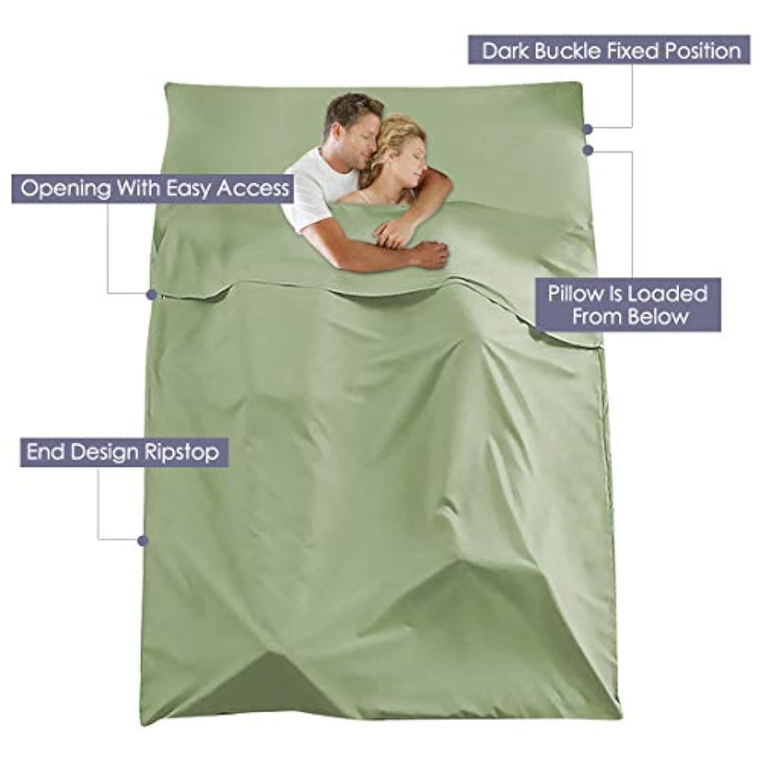 Saco de dormir para viaje, camping, ligero, transpirable