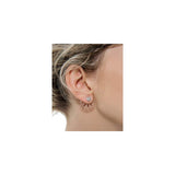 Aretes de flor de loto circonita cúbica para mujer 12 pares