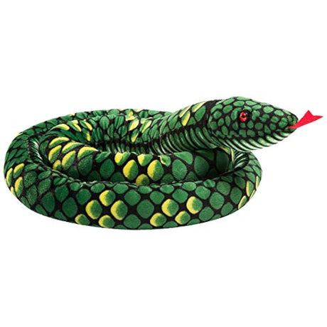 Peluche de serpiente gigante realista 110 color Verde