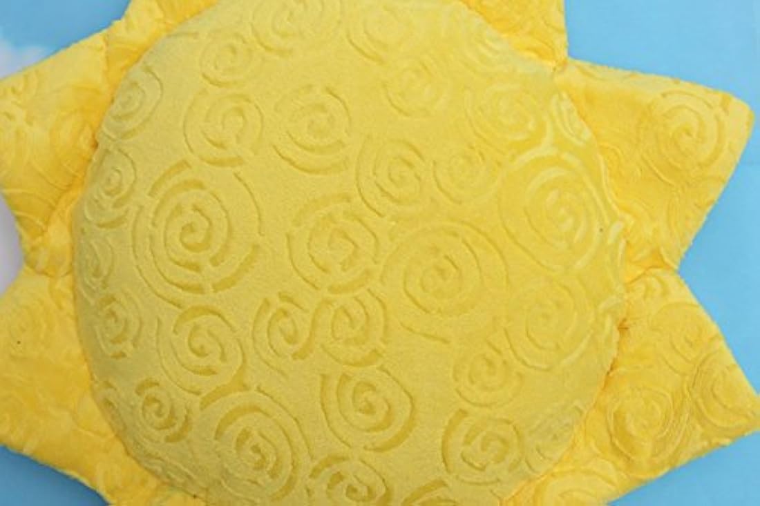 Almohada de peluche (diseño de luna, luna), color amarillo