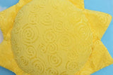 Almohada de peluche (diseño de luna, luna), color amarillo