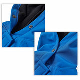 Blueberry Pet Chaqueta impermeable para perro de 10 pulgadas, impermeable con capucha y cortavientos con correa y agujero para arnés, azul deslumbrante, equipo de lluvia para perros