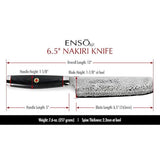 Enso Cuchillo – fabricado en Japón – 101 capa de Damasco