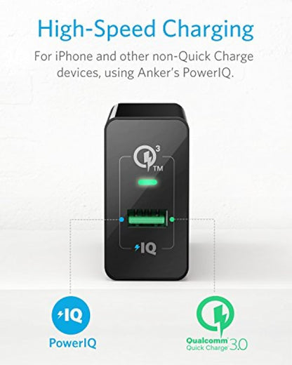 Anker Quick Charge 3.0 - Cargador USB de pared (18 W,