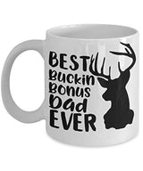 Taza de viaje con texto en inglés «Best Bucking Bonus Dad»