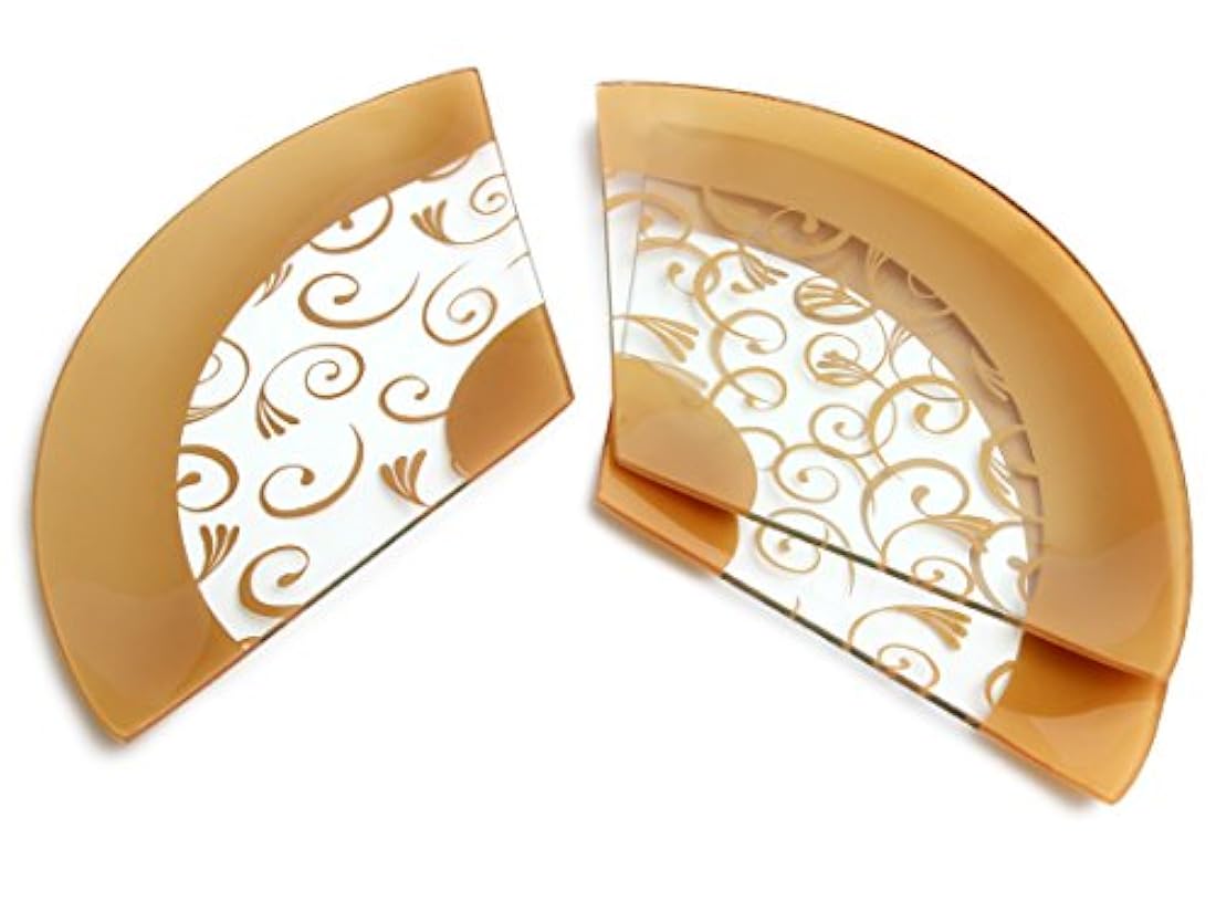 3 platos de vidrio forma de abanico GREAT AMERICAN CLASSICS