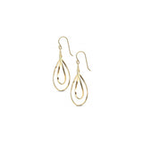 Aretes de plata de ley para mujer  chapados en oro