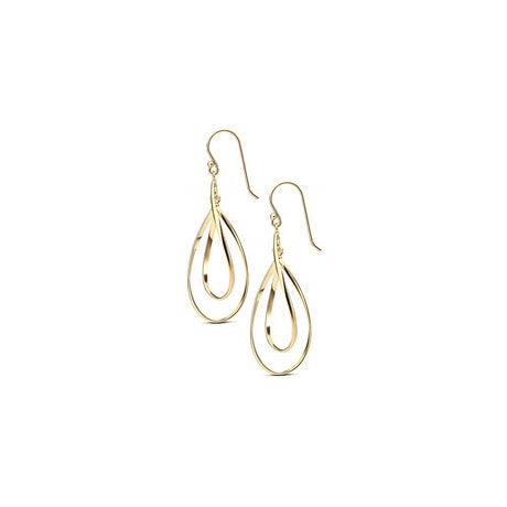 Aretes de plata de ley para mujer  chapados en oro