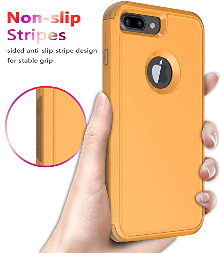 Diverbox Funda para iPhone 8 Plus, iPhone 7 Plus [a prueba de golpes] [a prueba de gotas] [a prueba de polvo], funda de protección resistente para Apple iPhone 8 Plus y 7 Plus (amarillo)