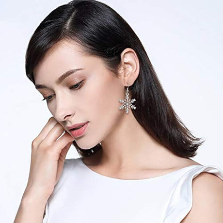 Aretes transparentes, colgantes, con pasador tipo gancho