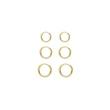 Aretes de aro pequeño para mujeres 3 pares de aretes