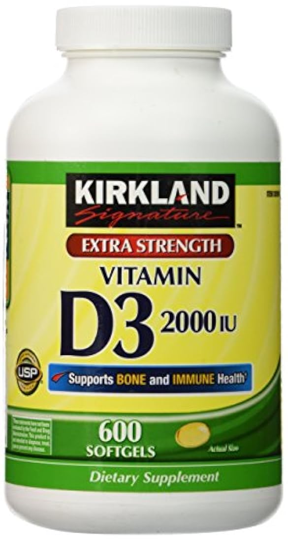 Kirkland Vitamina D-3 2000 IU 600 Gel suave extra fuerte