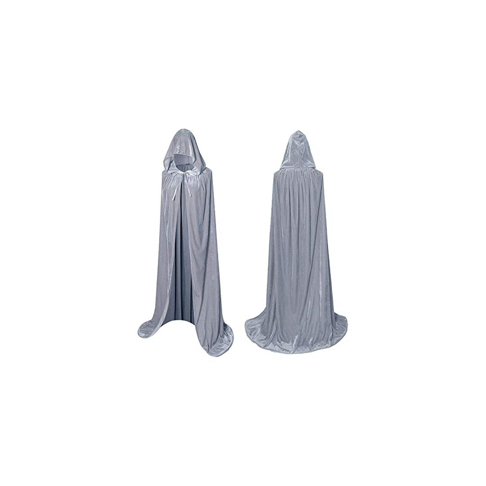Capa larga de terciopelo con capucha, unisex, para cosplay