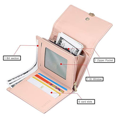 FT Funtor RFID carteras para mujeres, titular de la tarjeta