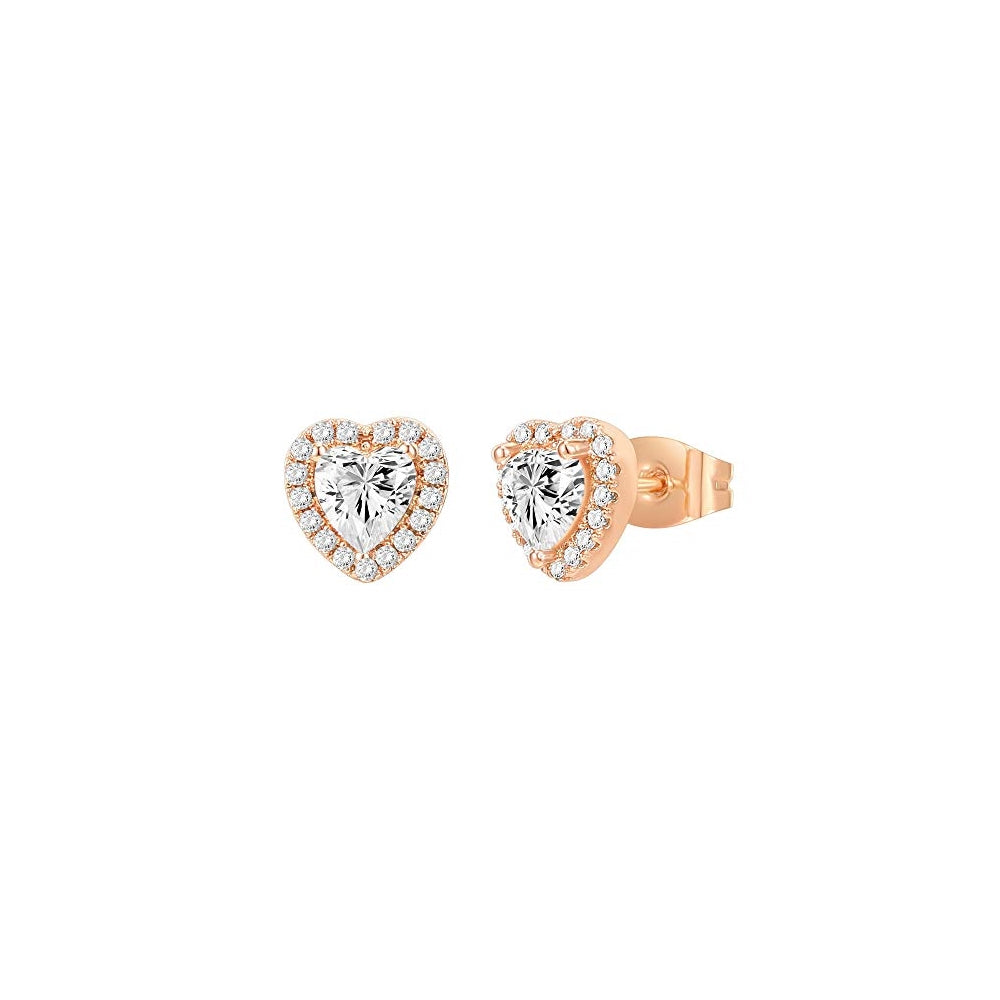 Aretes de plata de ley con circonita cúbica para mujeres