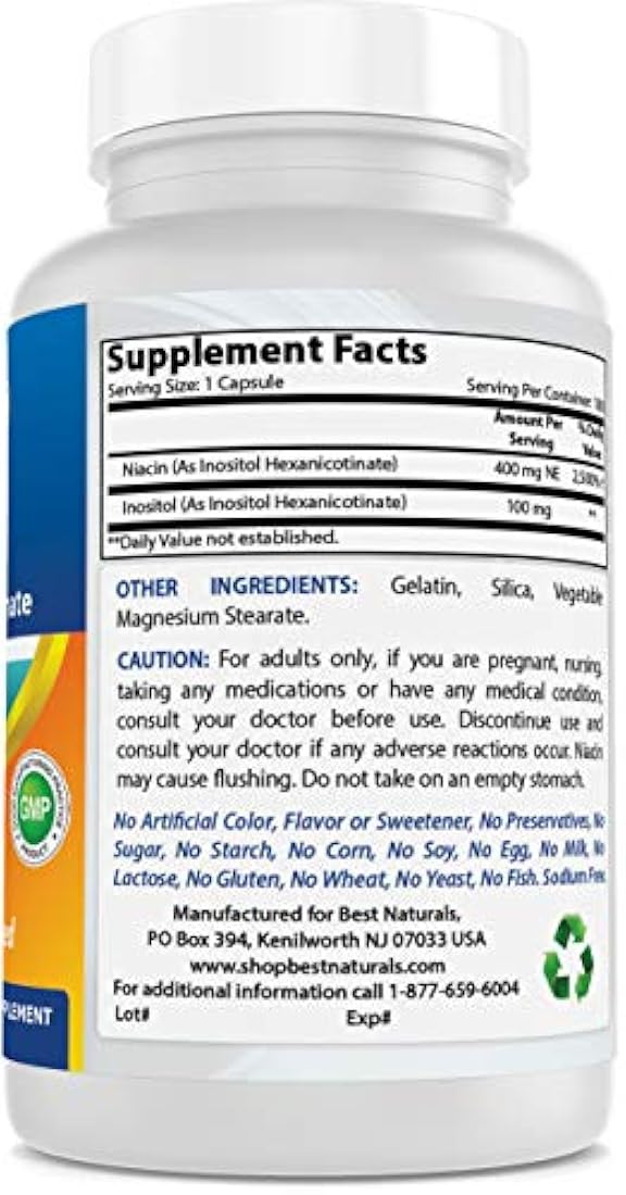 Best Naturals Niacina 500 mg