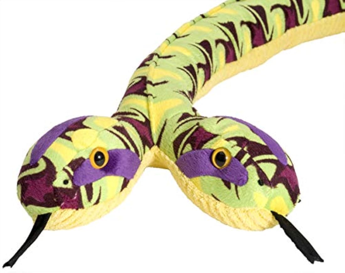 Peluche con diseño de serpiente de 54.0in, color amarillo