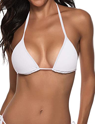 Suvimuga Top de bikini triangular para mujer con relleno