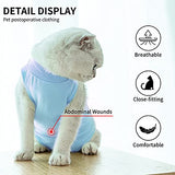 TORJOY Mono de gatito, traje profesional de recuperación de gatos para heridas abdominales o enfermedades de la piel, después de la cirugía, uso antilesiones, alternativa transpirable de cuello E para gatos
