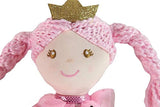 Muñeca de peluche con diente de princesa rosa