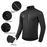 Przewalski - Chaqueta de ciclismo para hombre, chaqueta para correr, térmica, cortavientos, transpirable, reflectante, cortavientos