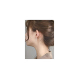 Aretes aro pequeños de plata con borla para mujeres