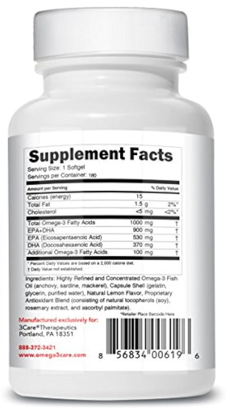 Aceite de Pescado Omega-3 3,000 mg