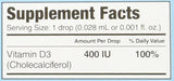 Ddrops Baby 400 UI 90 gotas 0.08 onzas líquidas